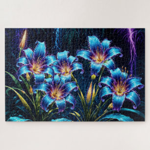 Mystische Neonliken botanische Pflanze