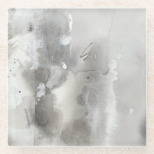 Mystische Objekte - grau Glasuntersetzer