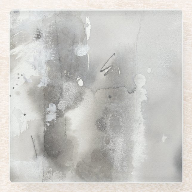 Mystische Objekte - grau Glasuntersetzer (Vorderseite)