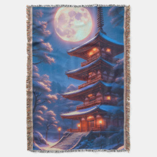 Mystische Pagode unter dem Mondhimmel Decke