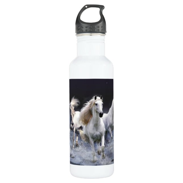 Mystische Pferdefreiheit Bottleworks Edelstahlflasche (Vorderseite)