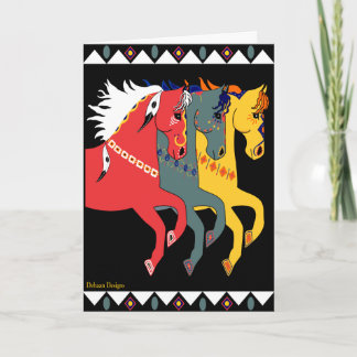 Mystische Pony-Anlass-Gruß-Karte Feiertagskarte