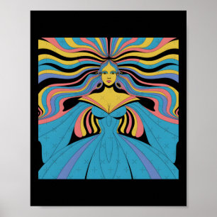 Mystische psychedelische Frau - eine Vision der Sp Poster