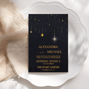 Mystische Purpursonne Mond Hochzeit Einladung