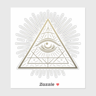 Mystische Pyramide - Wahrnehmungsemblem Aufkleber