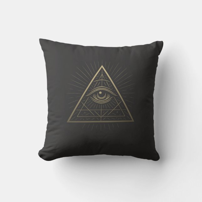 Mystische Pyramide - Wahrnehmungsemblem Kissen (Vorderseite)
