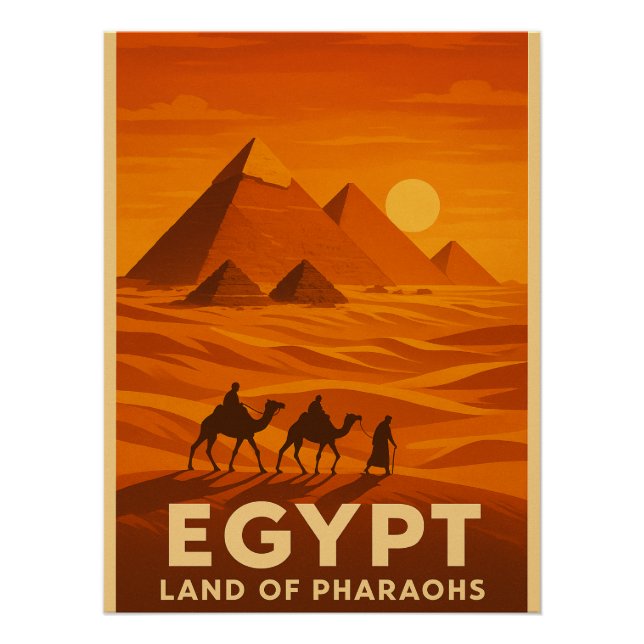 Mystische Pyramiden von Gizeh" Poster (Vorderseite)