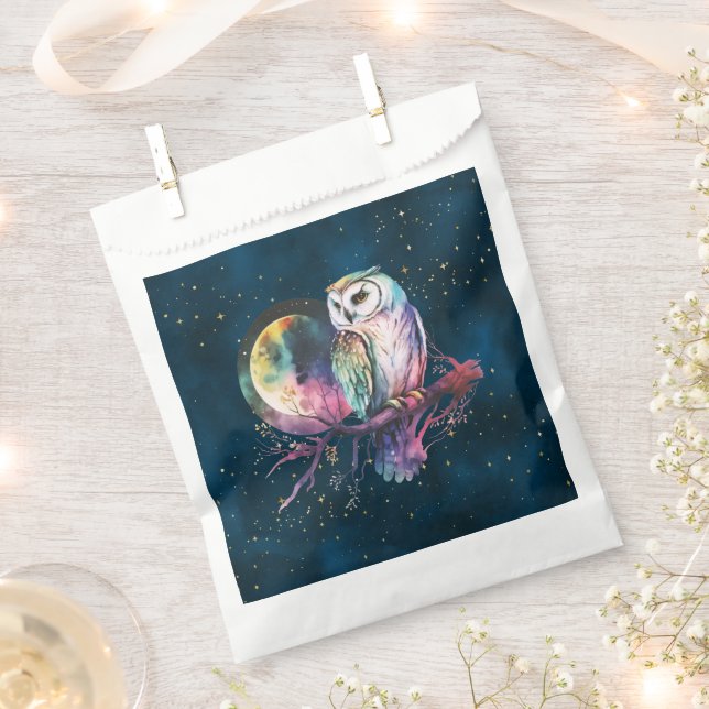 Mystische Regenbogenschale und Vollmond-Celestie Geschenktütchen (Ausgeschnitten)