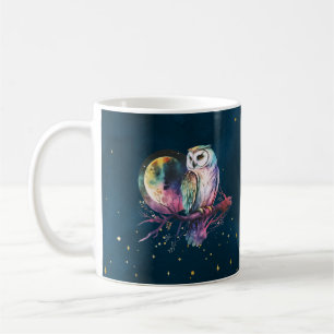 Mystische Regenbogenschale und Vollmond-Celestie Kaffeetasse