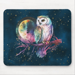 Mystische Regenbogenschale und Vollmond-Celestie Mousepad