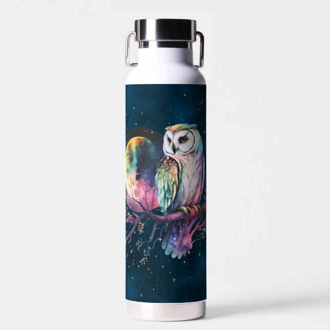 Mystische Regenbogenschale und Vollmond-Celestie Trinkflasche (Vorne)