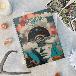 Mystische Retro Collage okkultistische Astrologie  Notizblock
