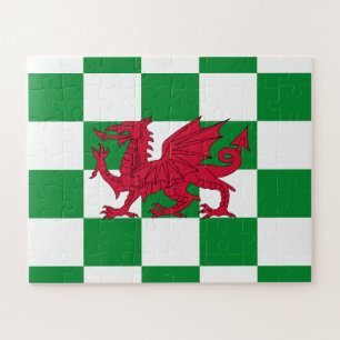Mystische rote keltische Drachenflagge von Wales