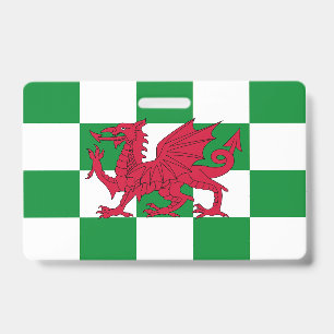 Mystische rote keltische Drachenflagge von Wales Ausweis