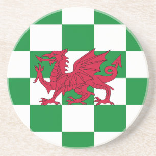Mystische rote keltische Drachenflagge von Wales Getränkeuntersetzer