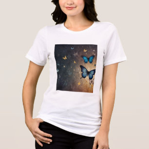 Mystische Schmetterlingskonstellation Tri-Blend Shirt
