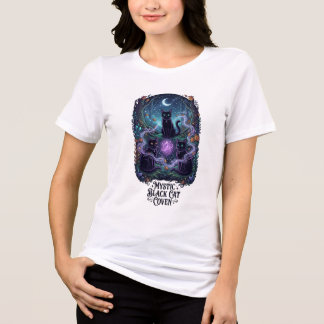 Mystische Schwarze Katzen-Coven Hexen Halloween Gr Tri-Blend Shirt