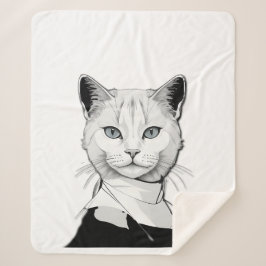 Mystische Schwarze und Weiße Katze Salem Sherpadecke