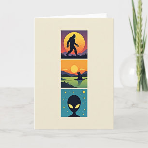 Mystische Silhouette Geburtstagskarte Karte