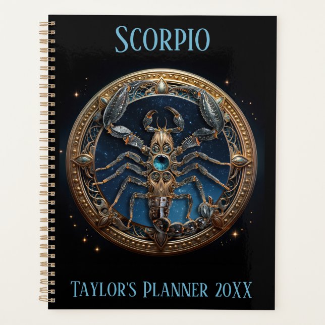 Mystische Skorpion-Sternzeichen-Kunst Planer (Vorderseite)