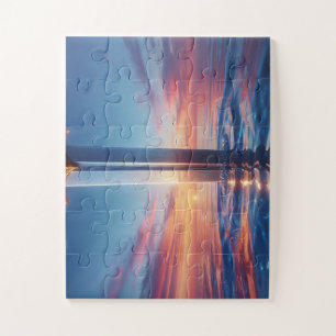 Mystische Sonnenuntergangs-Schwert-Wandkunst