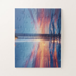 Mystische Sonnenuntergangs-Schwert-Wandkunst