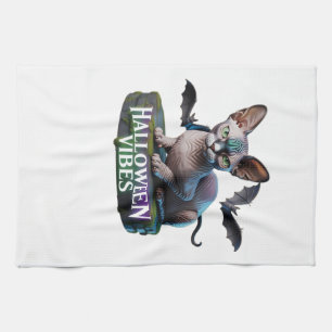 Mystische Sphynx-Katze Halloween Aura Classic T-Sh Geschirrtuch