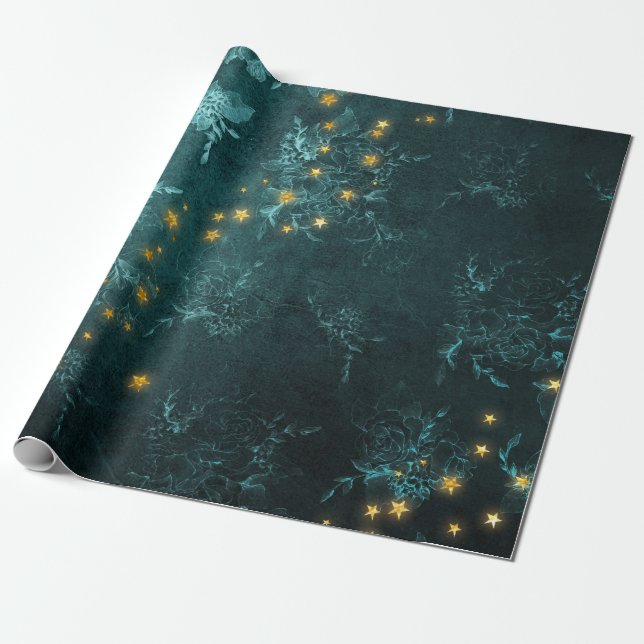 Mystische Sterne Geschenkpapier (Ungerollt)