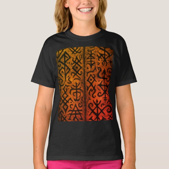 Mystische Symbole & dunkler okkulter T - Shirt (Mä (Vorderseite)