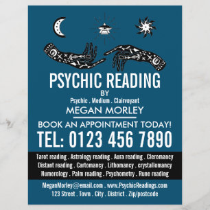 Mystische Symbole, Psychisch lesende Werbung Flyer