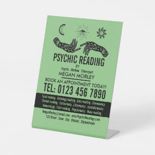 Mystische Symbole, Psychisch lesende Werbung Sockelschild