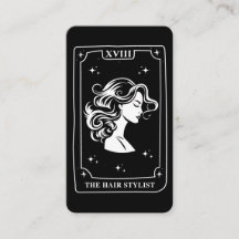 Mystische Tarot-Karte Schwarz/Weiß-Haarstylistik