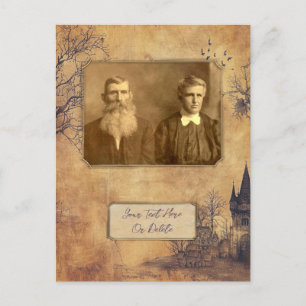 Mystische Vintage Notebook-Vorlage Postkarte