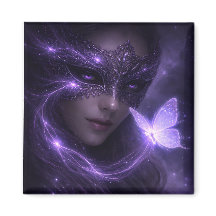 Mystische Violette Maskerade Schmetterling Fantasi