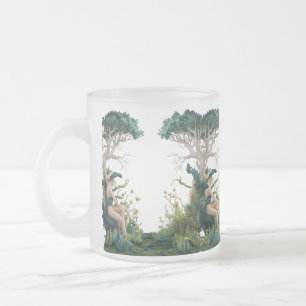 Mystische Waldmuse - künstlerische Tasse aus Matti