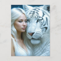 Mystische Weiße Tiger und Frauen