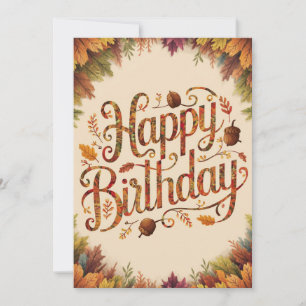 Mystische Whimsical Wish Herbst Frohsinn Geburtsta Karte