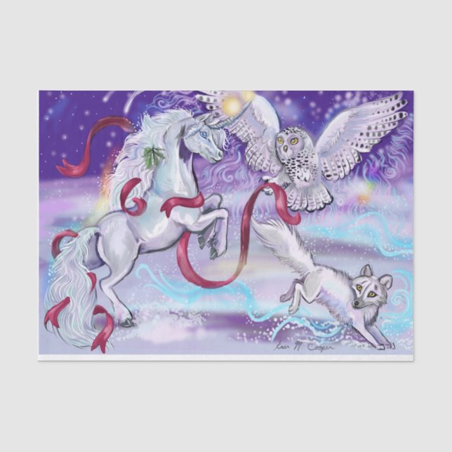 Mystische Wintersonde Seidenpapier (Vorderseite)