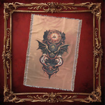 Mystische Zeitreise mit Flügeln, Steampunkuhr.