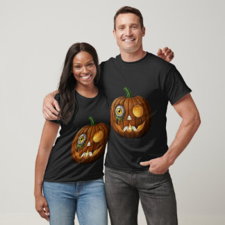 Mystischer Augapfel- und Skeletthand-Kürbis T-Shirt