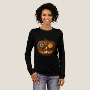 Mystischer Augapfel- und Skeletthand-Kürbis Tri-Blend Shirt