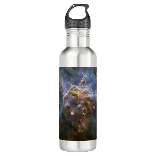 Mystischer Berg in Carina Nebula Hubble Space Edelstahlflasche (Vorderseite)