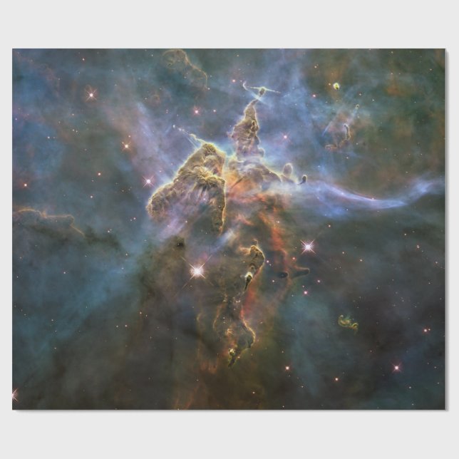 Mystischer Berg in Carina Nebula Hubble Space Geschenkpapier (Flach)