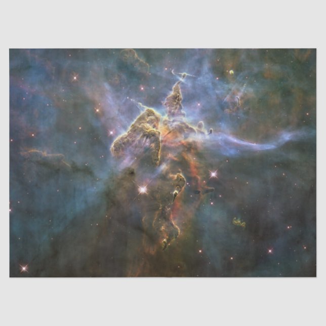 Mystischer Berg in Carina Nebula Hubble Space Seidenpapier (Vorderseite)