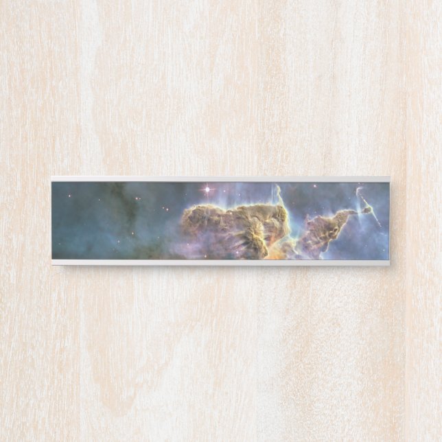 Mystischer Berg in Carina Nebula Hubble Space Türschild (Vorderseite )