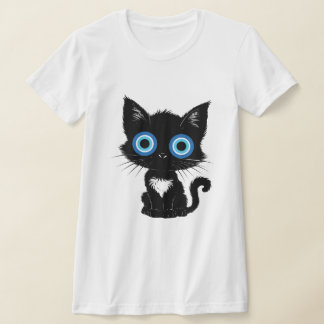 Mystischer Blick Schwarzkatze Böser Blick T-Shirt