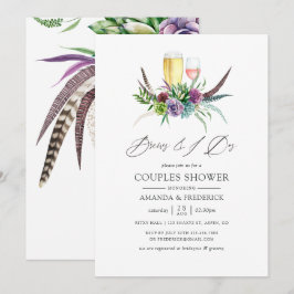 Mystischer Boho sukkulente Brüche vor dem I Dos Einladung