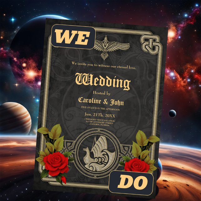 Mystischer Charme mit eleganten keltischen Knoten. Einladung (Von Creator hochgeladen)