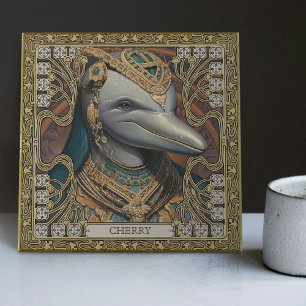 Mystischer Delfin-Geist personalisiertes Stammes-T Fliese