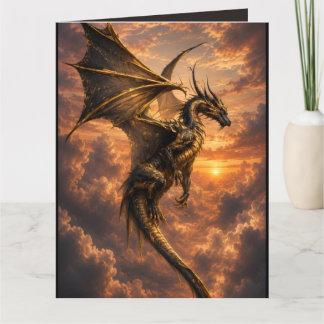 Mystischer Drache Alte Mondpostkarte | Erhalten Karte